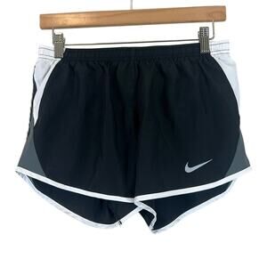 Nike Athletic Shorts Womens S Black Running Mid Rise Colorblock Athleisure Gym